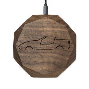 Wireless Charger QI BMW Z1 Design (Gravur) [Walnuss] Holz